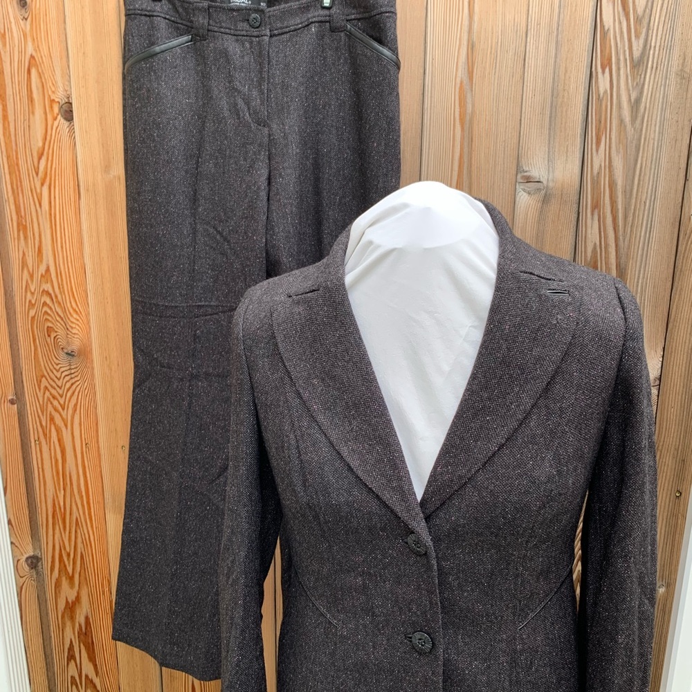 Tribal wool pant and blazer set